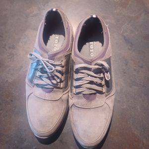 TOTO GRAY SUEDE MEN'S FASHION SNEAKERS 11.5